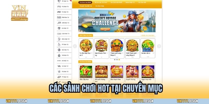 Các sảnh chơi hot tại chuyên mục