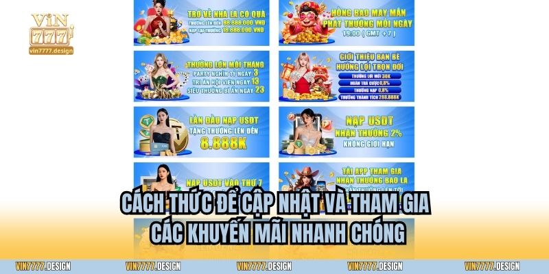 Cách thức để cập nhật và tham gia các khuyến mãi nhanh chóng